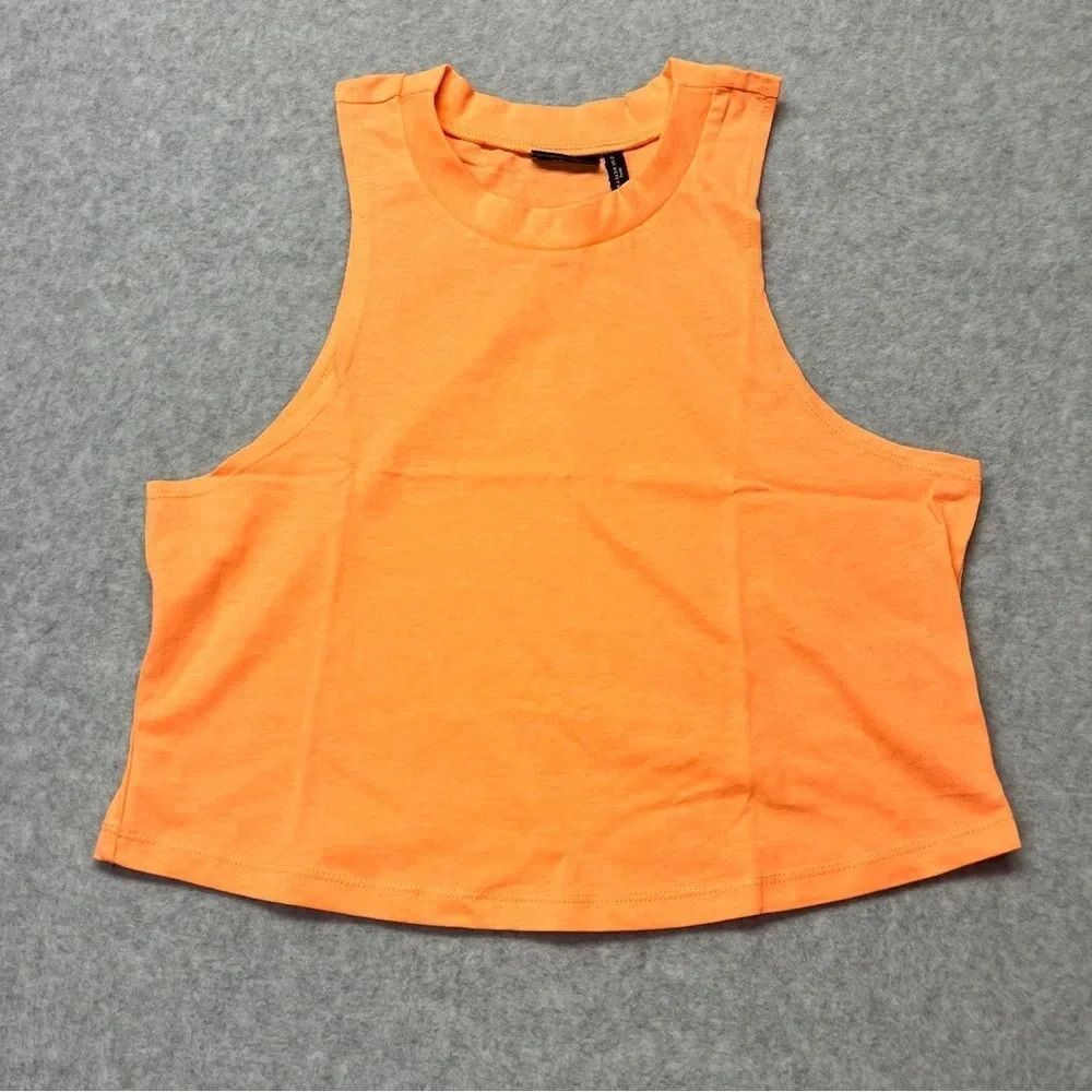 ASOS Women’s Sleeveless Swing Crop Top Orange New size 2P